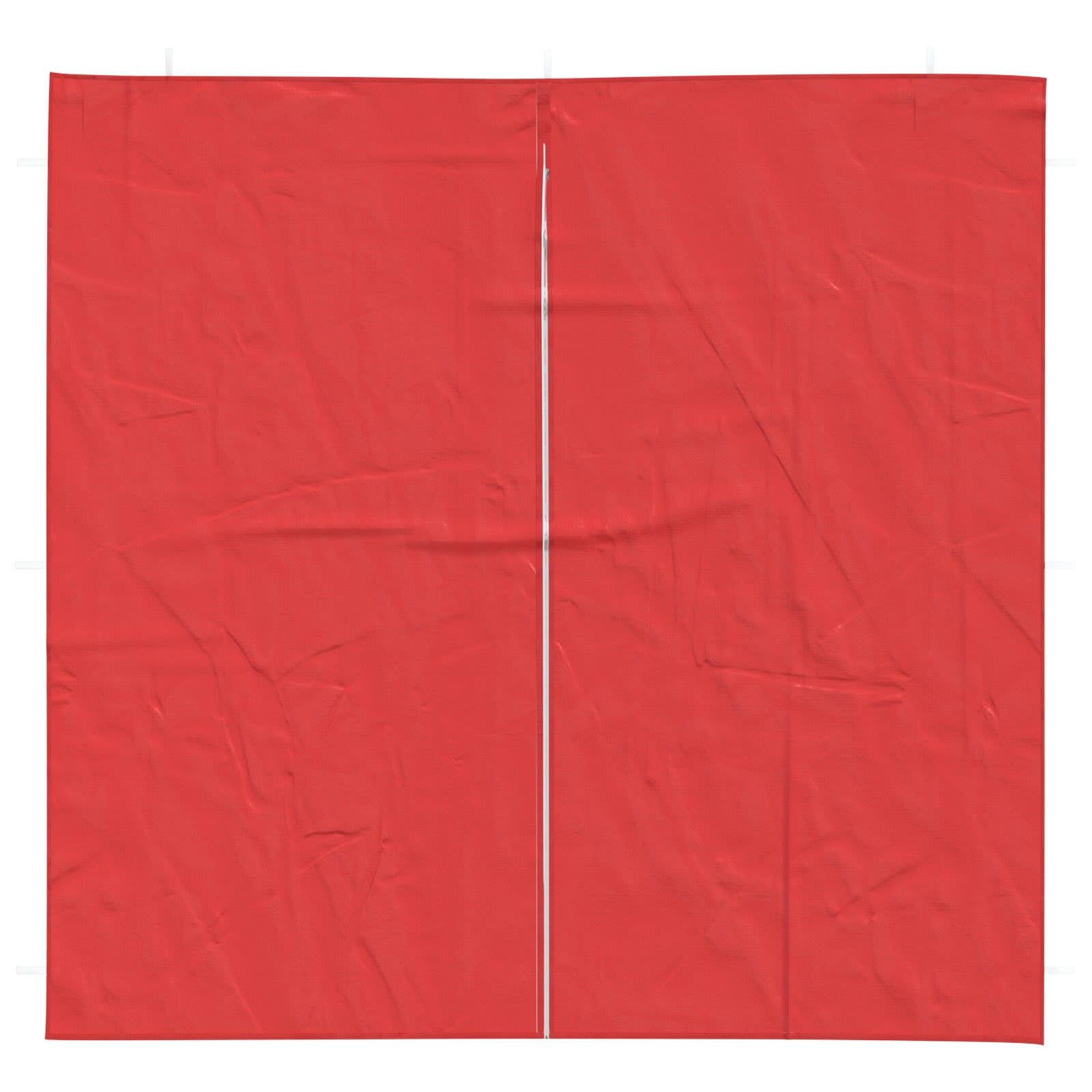 Parete per tenda da festa 2 pcs Rosso 200 x 195 cm PE e Acciaio