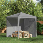 Parete per tenda da festa 2 pcs Grigio Chiaro 200 x 195 cm