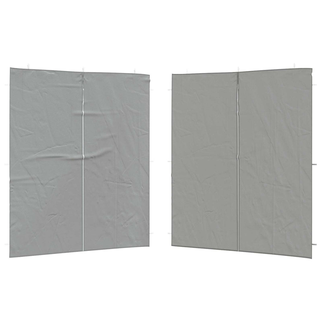 Parete per tenda da festa 2 pcs Grigio Chiaro 200 x 195 cm