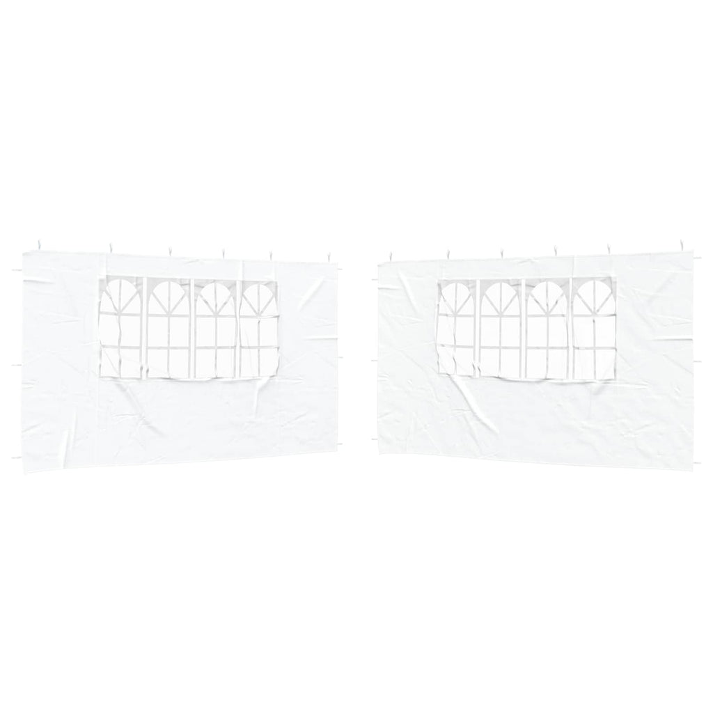 Parete per tenda da festa 2 pcs 400 x 195 cm Bianco