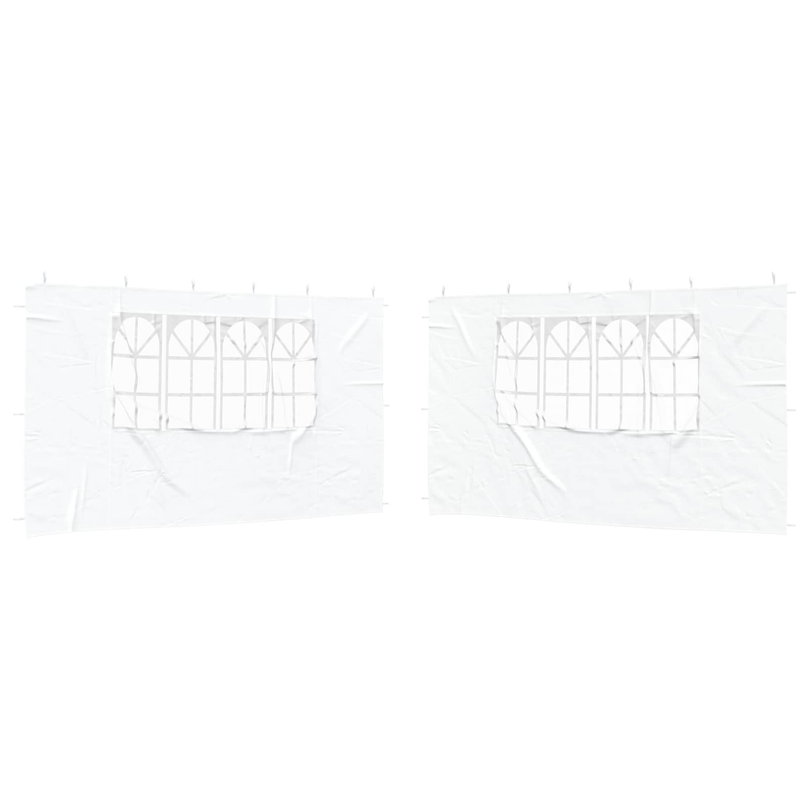 Parete per tenda da festa 2 pcs 400 x 195 cm Bianco