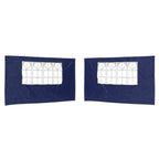 Parete per tenda da festa 2 pcs 400 x 195 cm Blu PE e Acciaio
