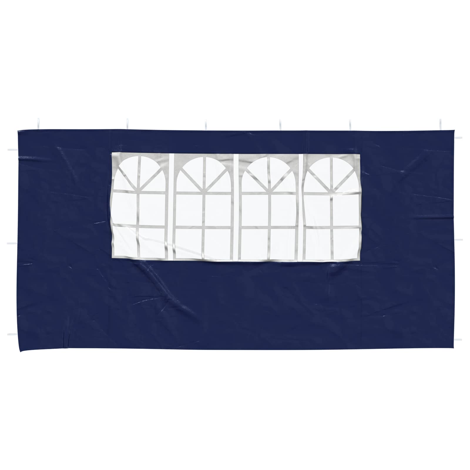 Parete per tenda da festa 2 pcs 400 x 195 cm Blu PE e Acciaio