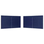Parete per tenda da festa 2 pcs Blu 400 x 195 cm PE e Acciaio