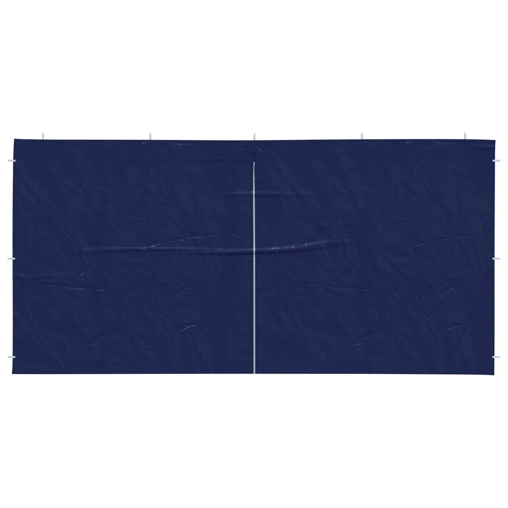 Parete per tenda da festa 2 pcs Blu 400 x 195 cm PE e Acciaio