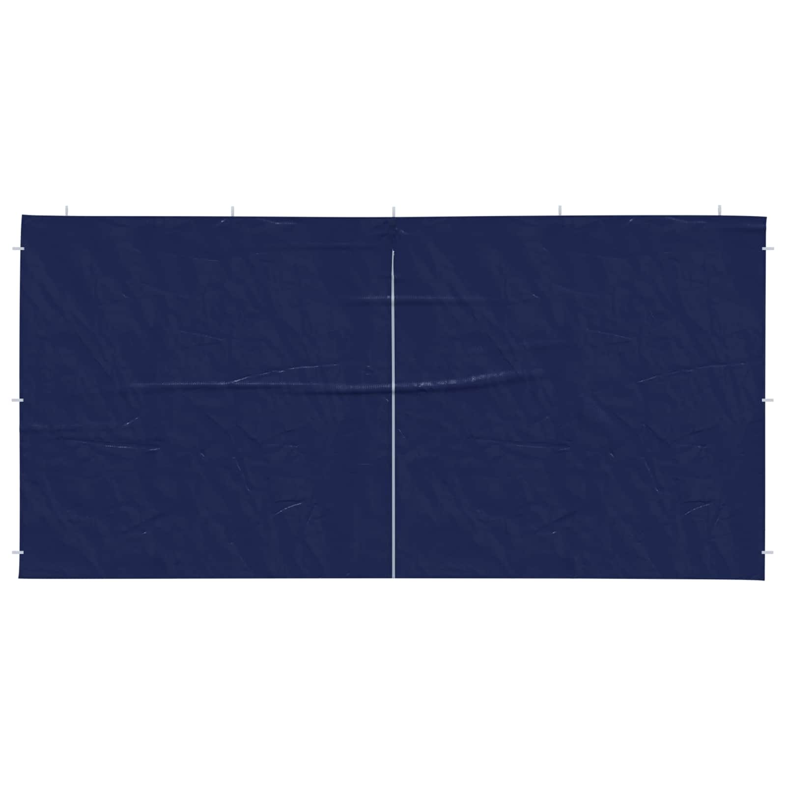 Parete per tenda da festa 2 pcs Blu 400 x 195 cm PE e Acciaio