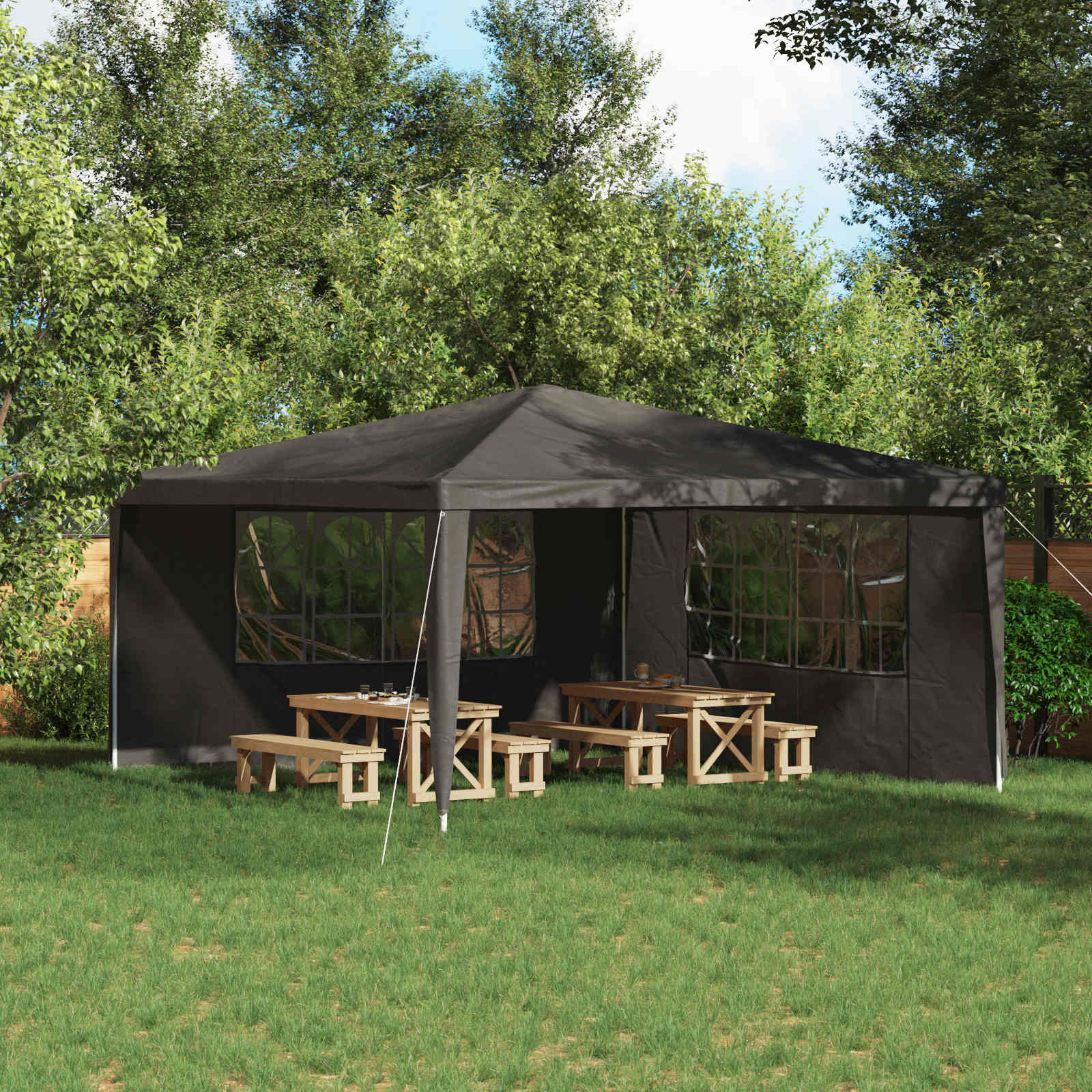 Parete per tenda da festa 2 pcs 400 x 195 cm Antracite