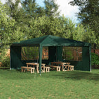 Parete per tenda da festa 2 pcs 400 x 195 cm Verde PE e Acciaio