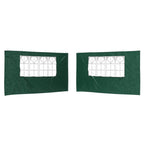 Parete per tenda da festa 2 pcs 400 x 195 cm Verde PE e Acciaio