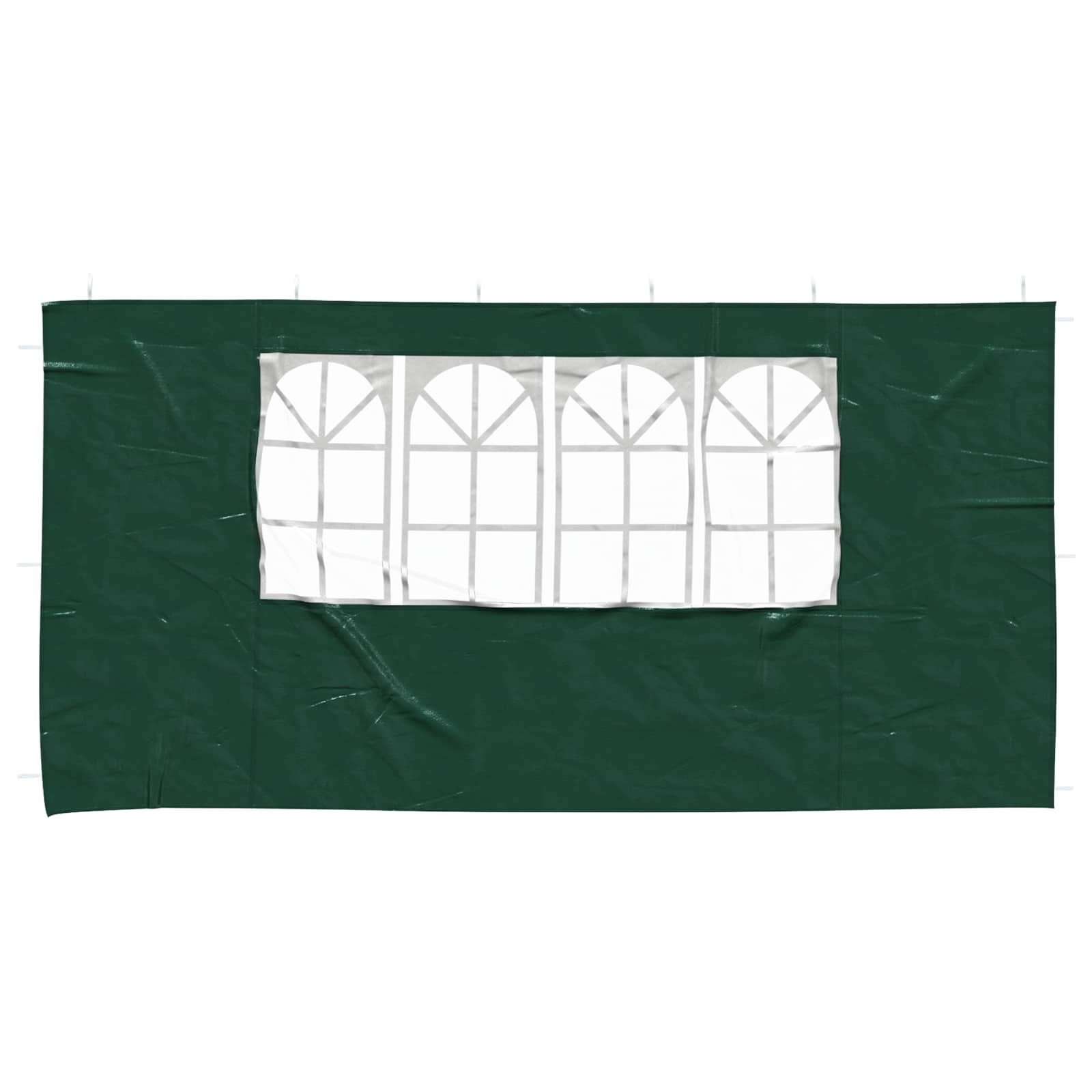 Parete per tenda da festa 2 pcs 400 x 195 cm Verde PE e Acciaio