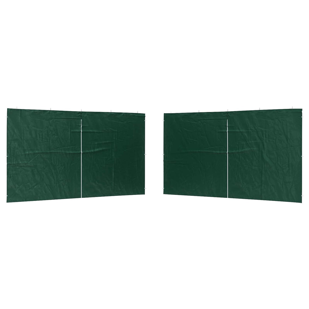 Parete per tenda da festa 2 pcs Verde 400 x 195 cm PE e Acciaio