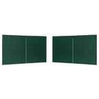 Parete per tenda da festa 2 pcs Verde 400 x 195 cm PE e Acciaio