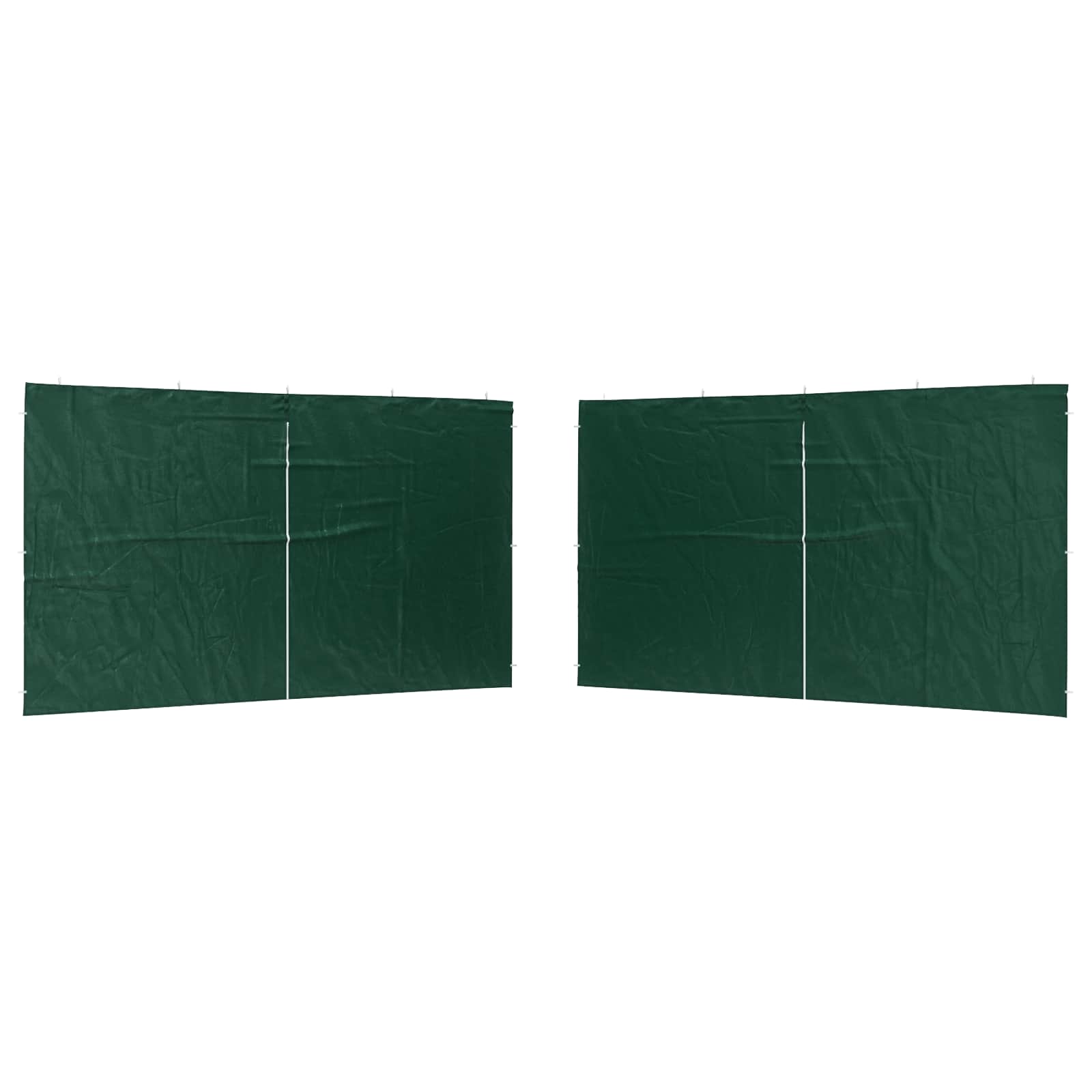 Parete per tenda da festa 2 pcs Verde 400 x 195 cm PE e Acciaio