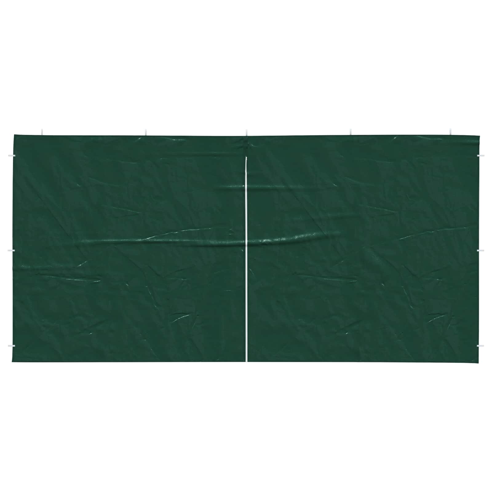 Parete per tenda da festa 2 pcs Verde 400 x 195 cm PE e Acciaio