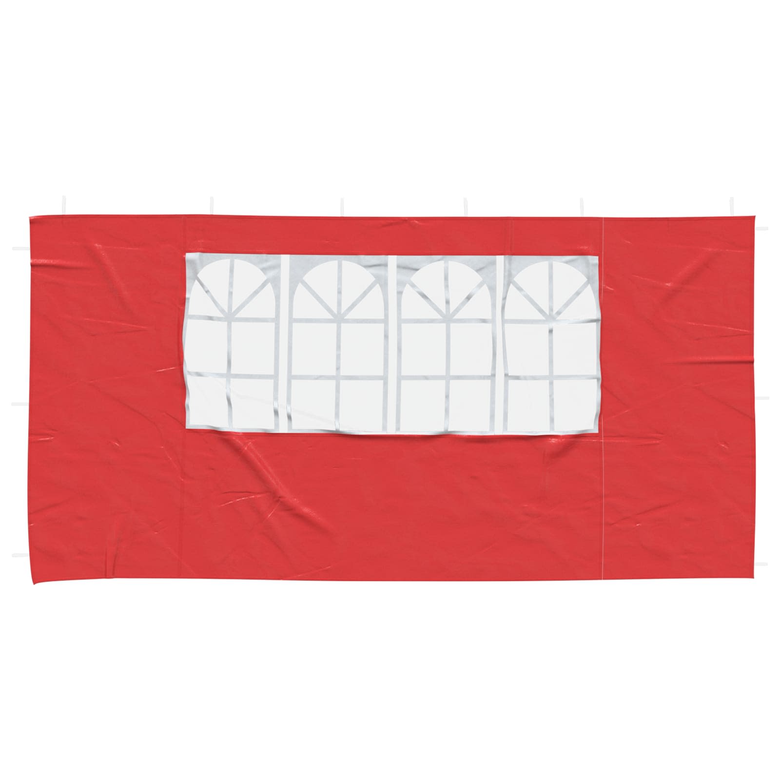 Parete per tenda da festa 2 pcs 400 x 195 cm Rosso PE e Acciaio