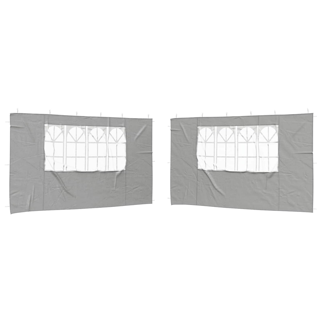 Parete per tenda da festa 2 pcs 400 x 195 cm Grigio Chiaro