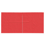 Parete per tenda da festa 2 pcs Rosso 400 x 195 cm PE e Acciaio