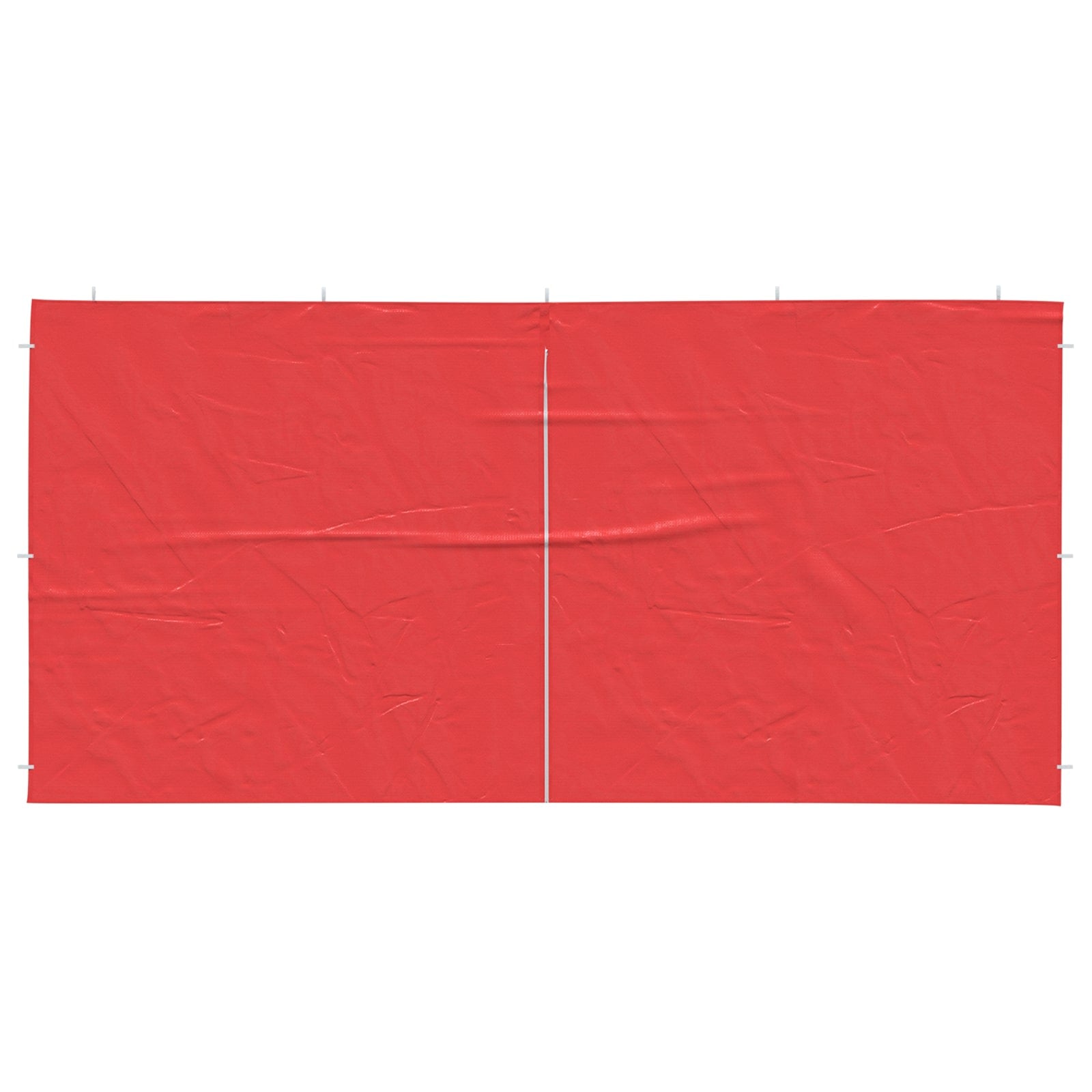 Parete per tenda da festa 2 pcs Rosso 400 x 195 cm PE e Acciaio