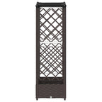 Letto Rialzato con Griglia e Tetto Marrone 163 x 40 x 126 cm PP