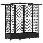 Letto Rialzato con Griglia e Tetto Nero 163 x 40 x 126 cm PP