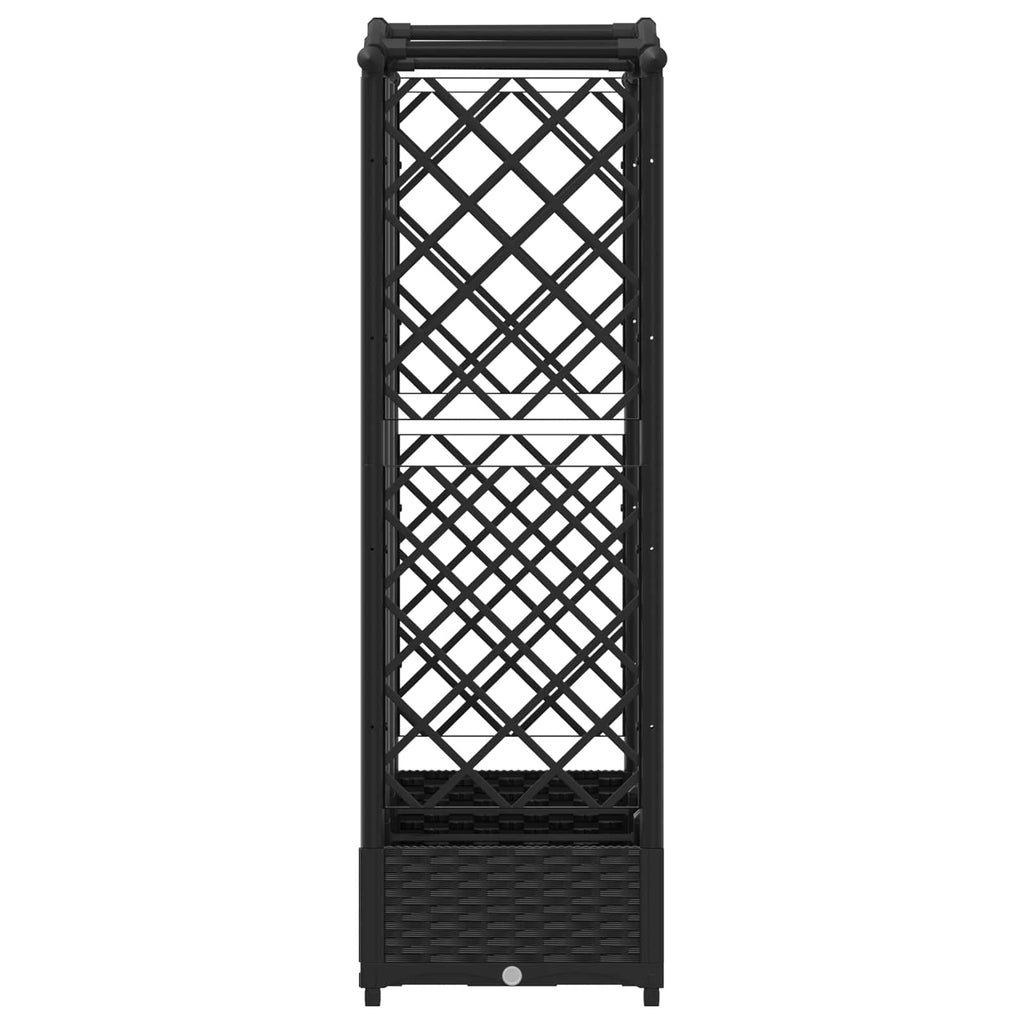 Letto Rialzato con Griglia e Tetto Nero 163 x 40 x 126 cm PP