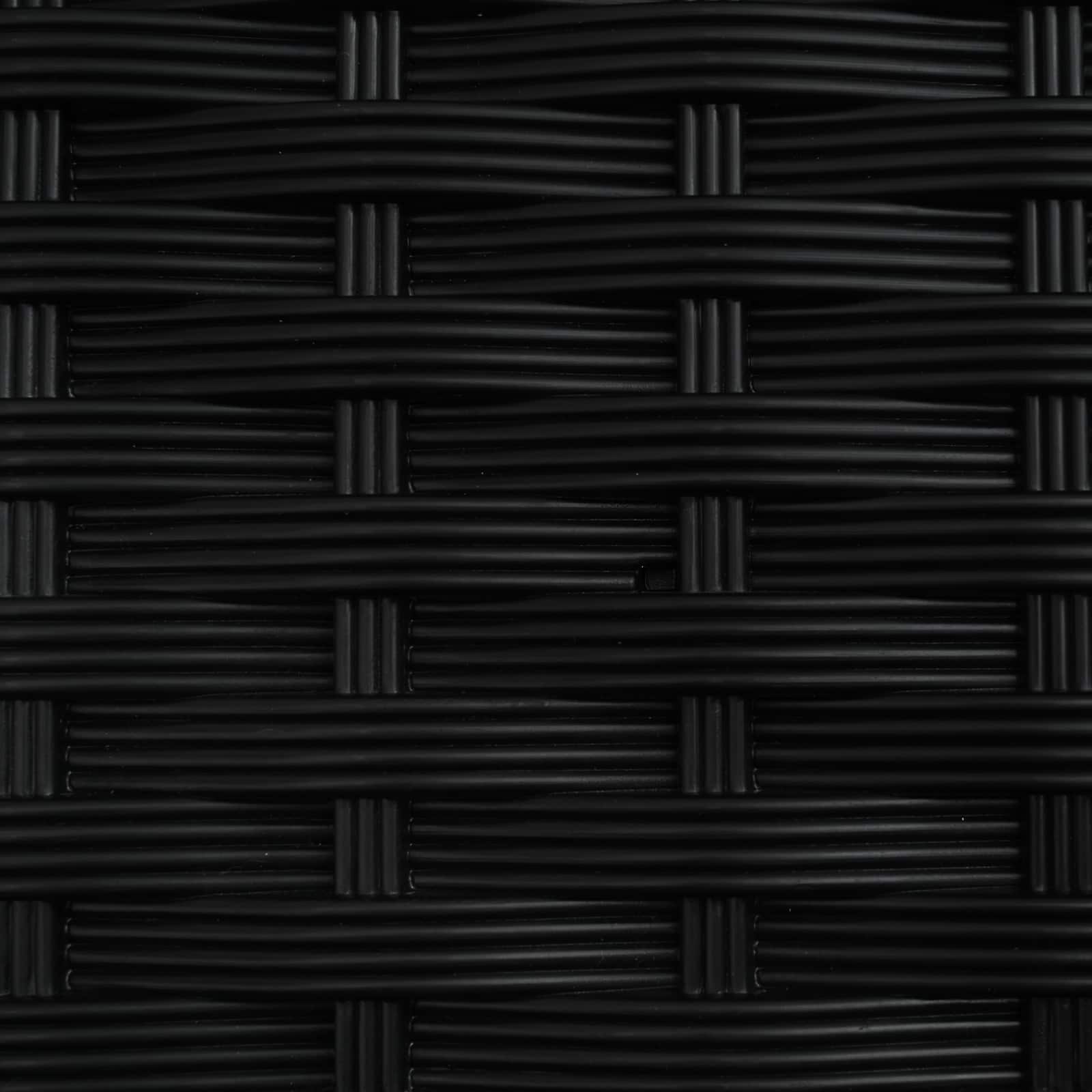 Letto Rialzato con Griglia e Tetto Nero 203,5 x 40 x 125 cm PP