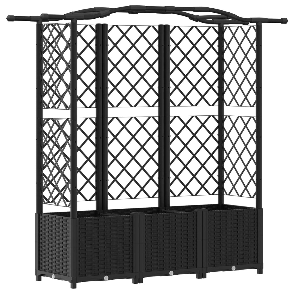 Letto Rialzato con Griglia e Tetto Nero 163 x 40 x 141 cm PP