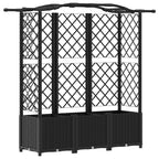 Letto Rialzato con Griglia e Tetto Nero 163 x 40 x 141 cm PP