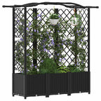Letto Rialzato con Griglia e Tetto Nero 163 x 40 x 141 cm PP