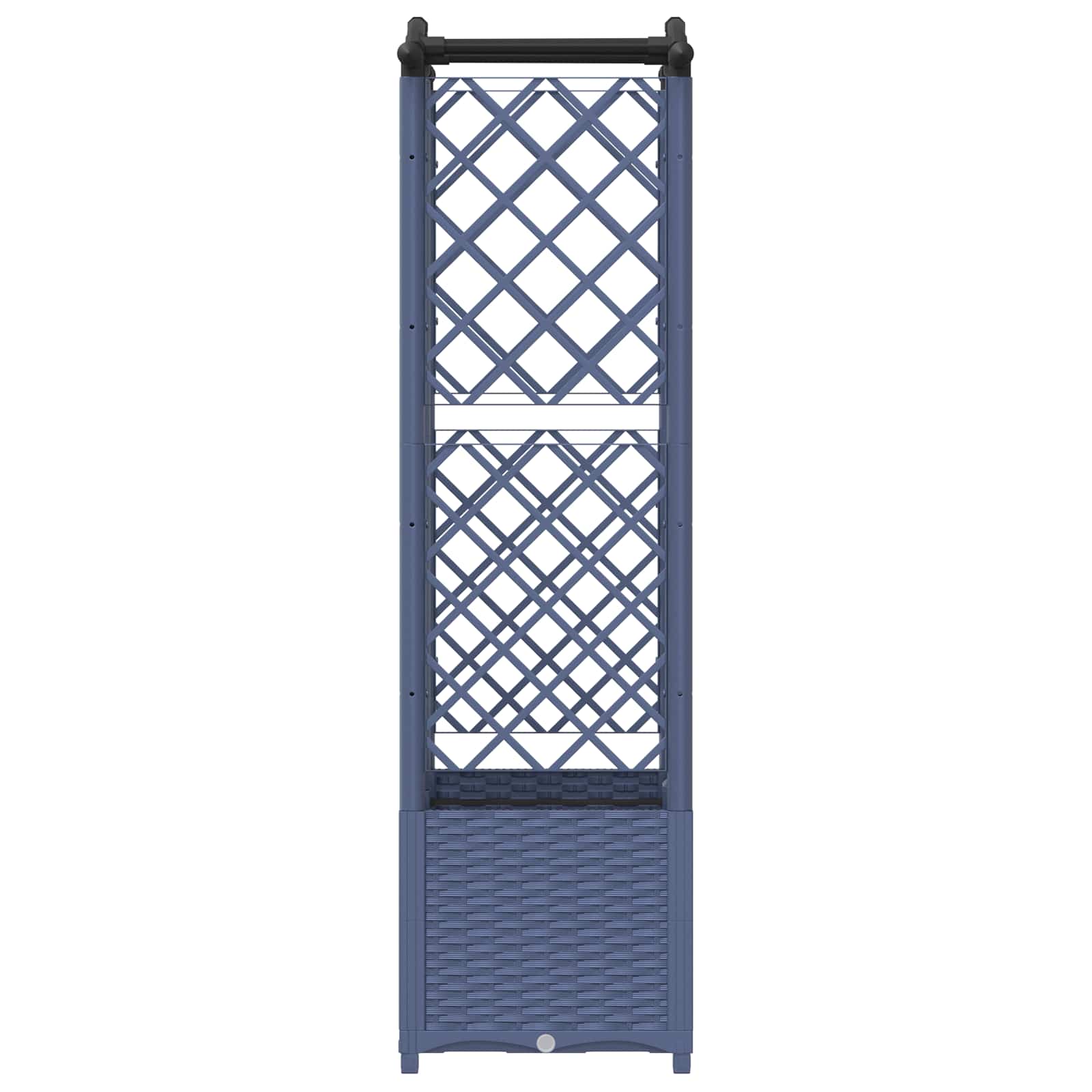 Letto Rialzato con Griglia e Tetto Grigio 122 x 40 x 141 cm PP