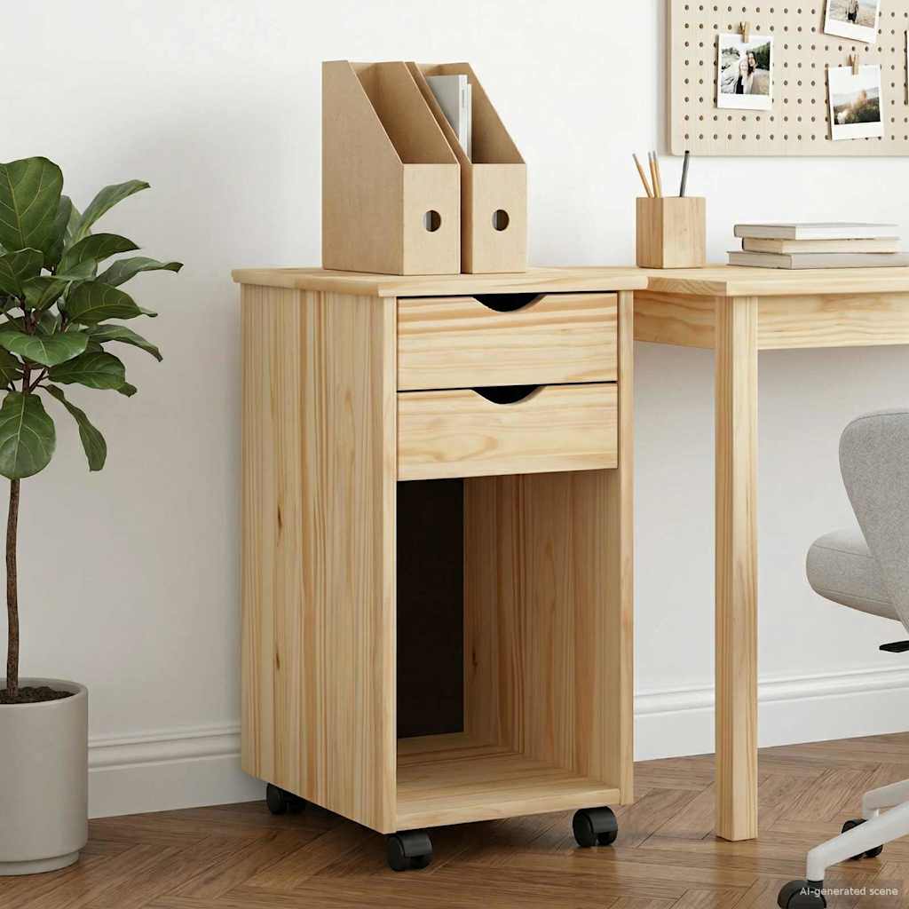 Mobile con Ruote Marrone 34 x 39 x 65,5 cm