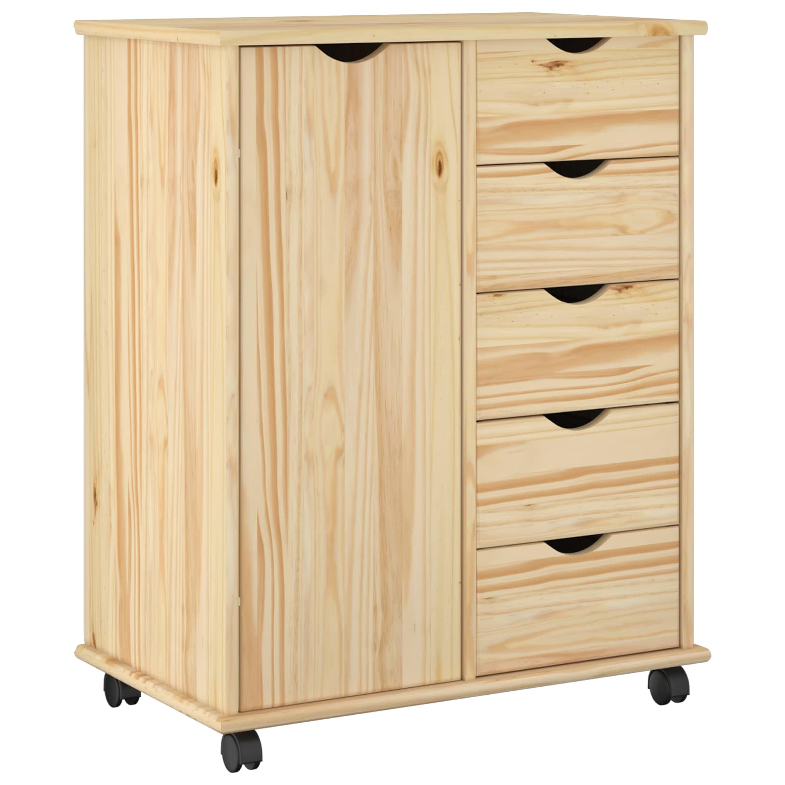 Mobile con Ruote con ruota Marrone 63,5 x 39 x 79 cm