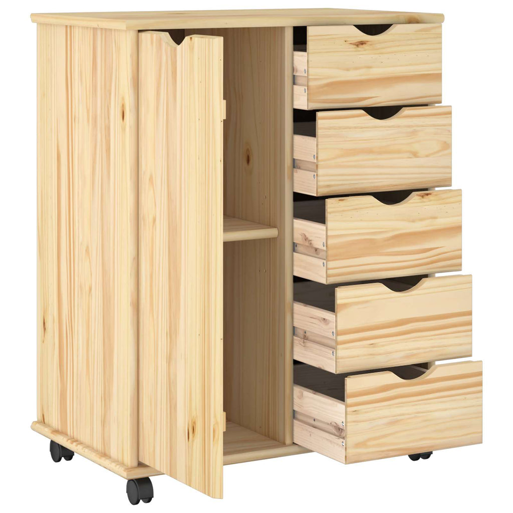 Mobile con Ruote con ruota Marrone 63,5 x 39 x 79 cm