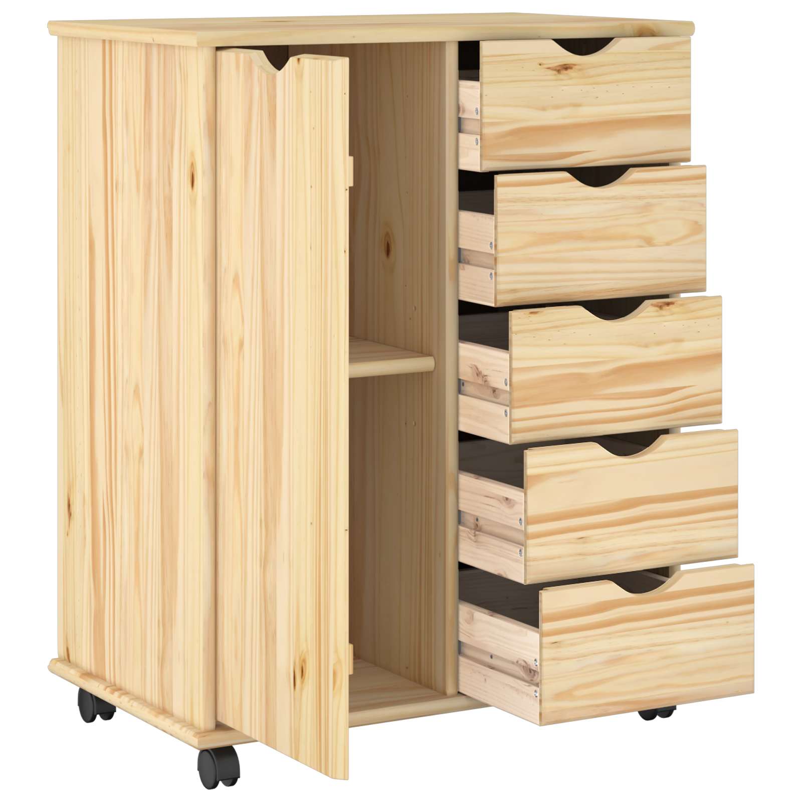 Mobile con Ruote con ruota Marrone 63,5 x 39 x 79 cm