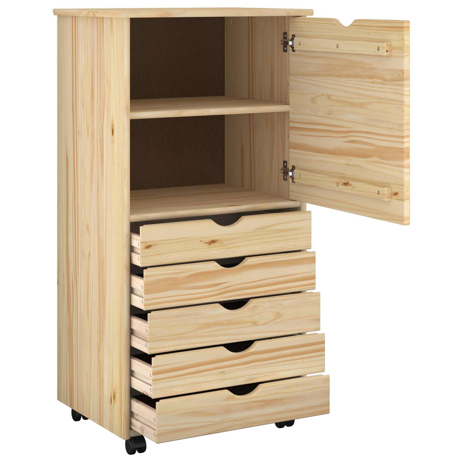 Mobile con Ruote con ruota Marrone 53 x 39 x 103 cm