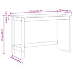 Scrivania Marrone 112 x 50 x 75 cm Legno di Pino Massello