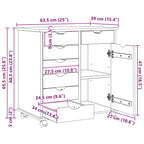 Mobile con Ruote con ruota Marrone 63,5 x 39 x 65,5 cm