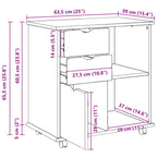 Mobile con Ruote con ruota Marrone 63,5 x 39 x 65,5 cm