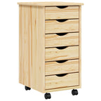 Armadietto Rotolante con Cassetti MOSS Vernice trasparente