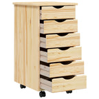 Armadietto Rotolante con Cassetti MOSS Vernice trasparente