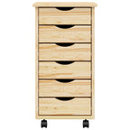 Armadietto Rotolante con Cassetti MOSS Vernice trasparente