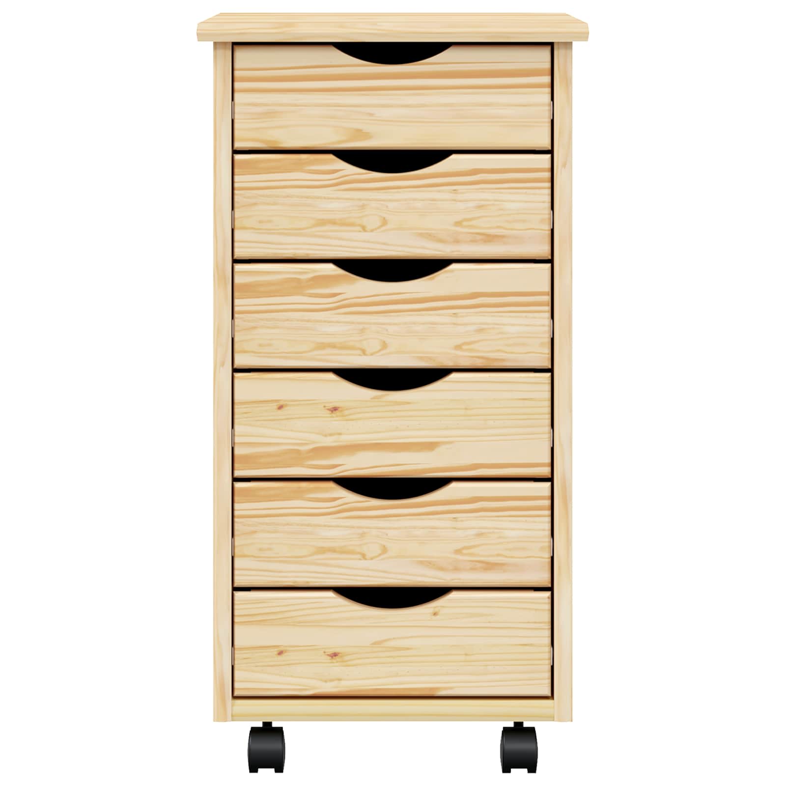 Armadietto Rotolante con Cassetti MOSS Vernice trasparente