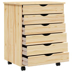Armadietto Rotolante con Cassetti MOSS Vernice trasparente
