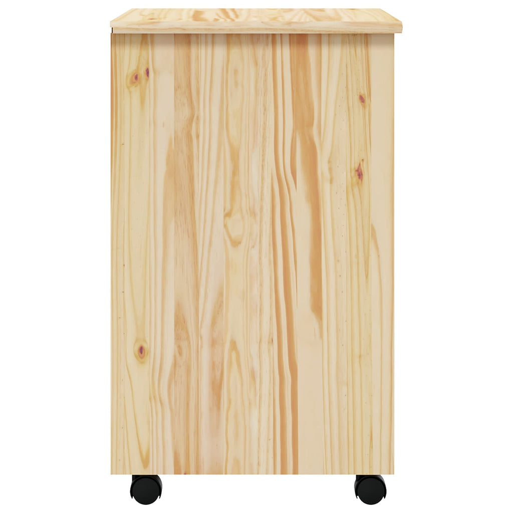 Armadietto Rotolante con Cassetti MOSS Vernice trasparente