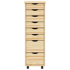 Armadietto Rotolante con Cassetti MOSS Vernice trasparente