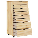 Armadietto Rotolante con Cassetti MOSS Vernice trasparente