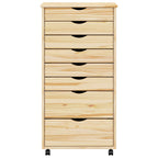 Armadietto Rotolante con Cassetti MOSS Vernice trasparente