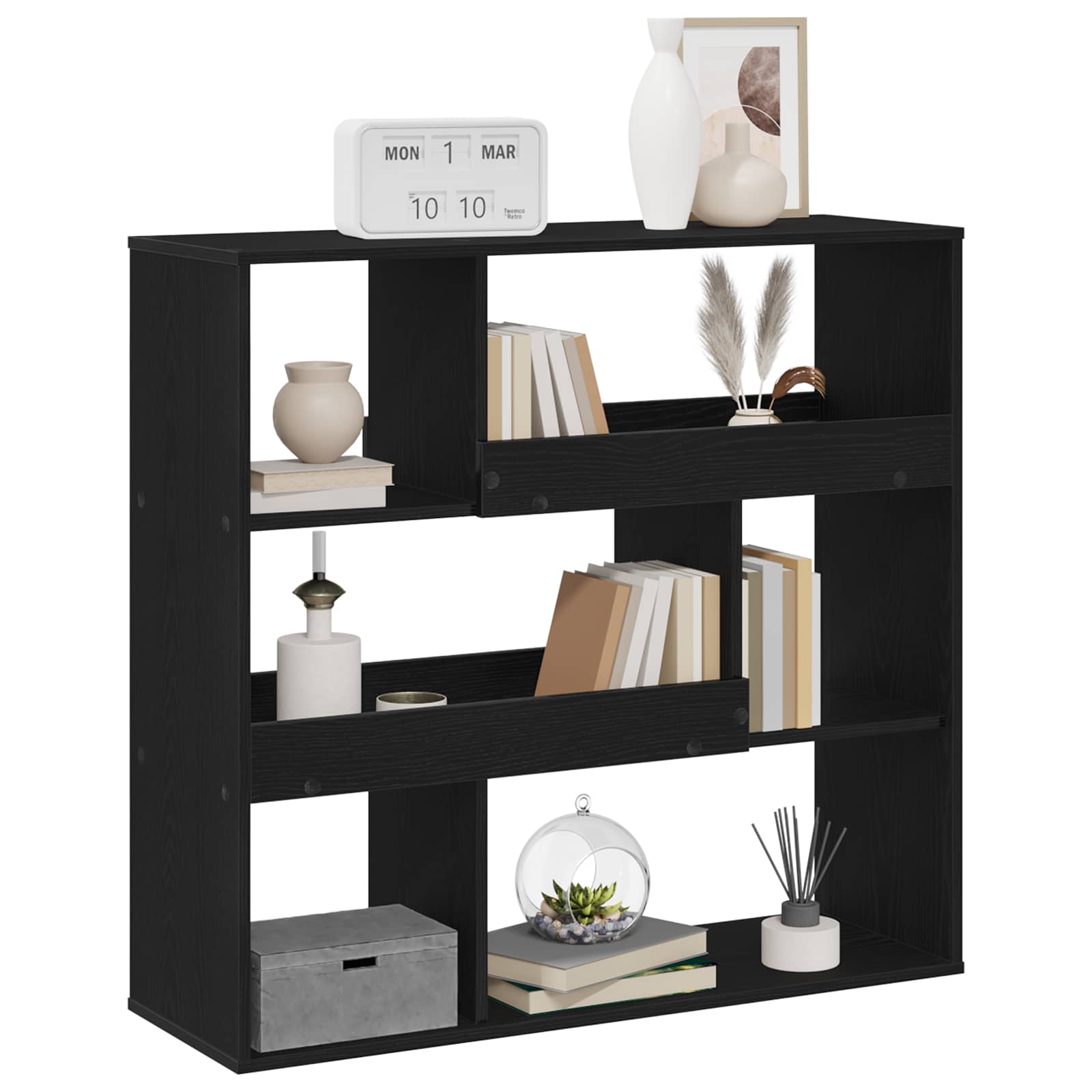 Scaffale per Libri Rovere Nero 100 x 33 x 94,5 cm