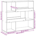 Scaffale per Libri Rovere Nero 100 x 33 x 94,5 cm