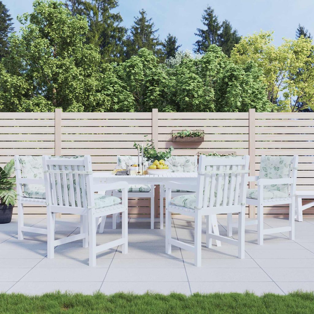 Cuscino da Esterno 6 pcs Bianco 100 x 50 x 7 cm Tessuto